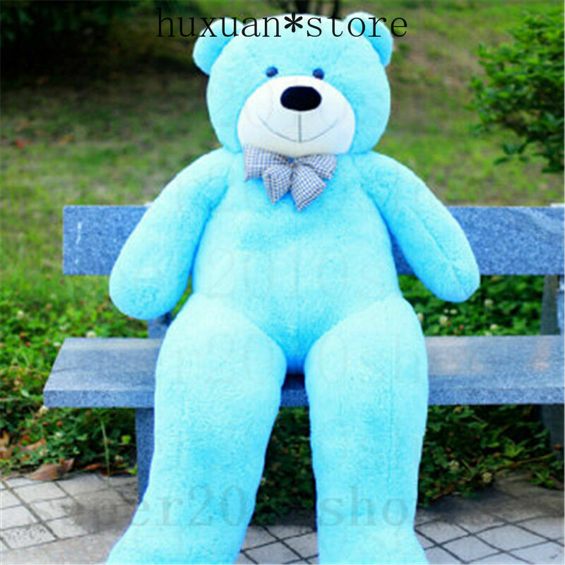 big blue stuffed bear